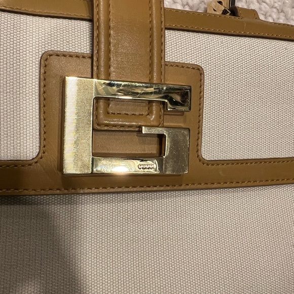 Gucci Calfskin and Canvas G Shoulder Bag - Picture 4 of 9